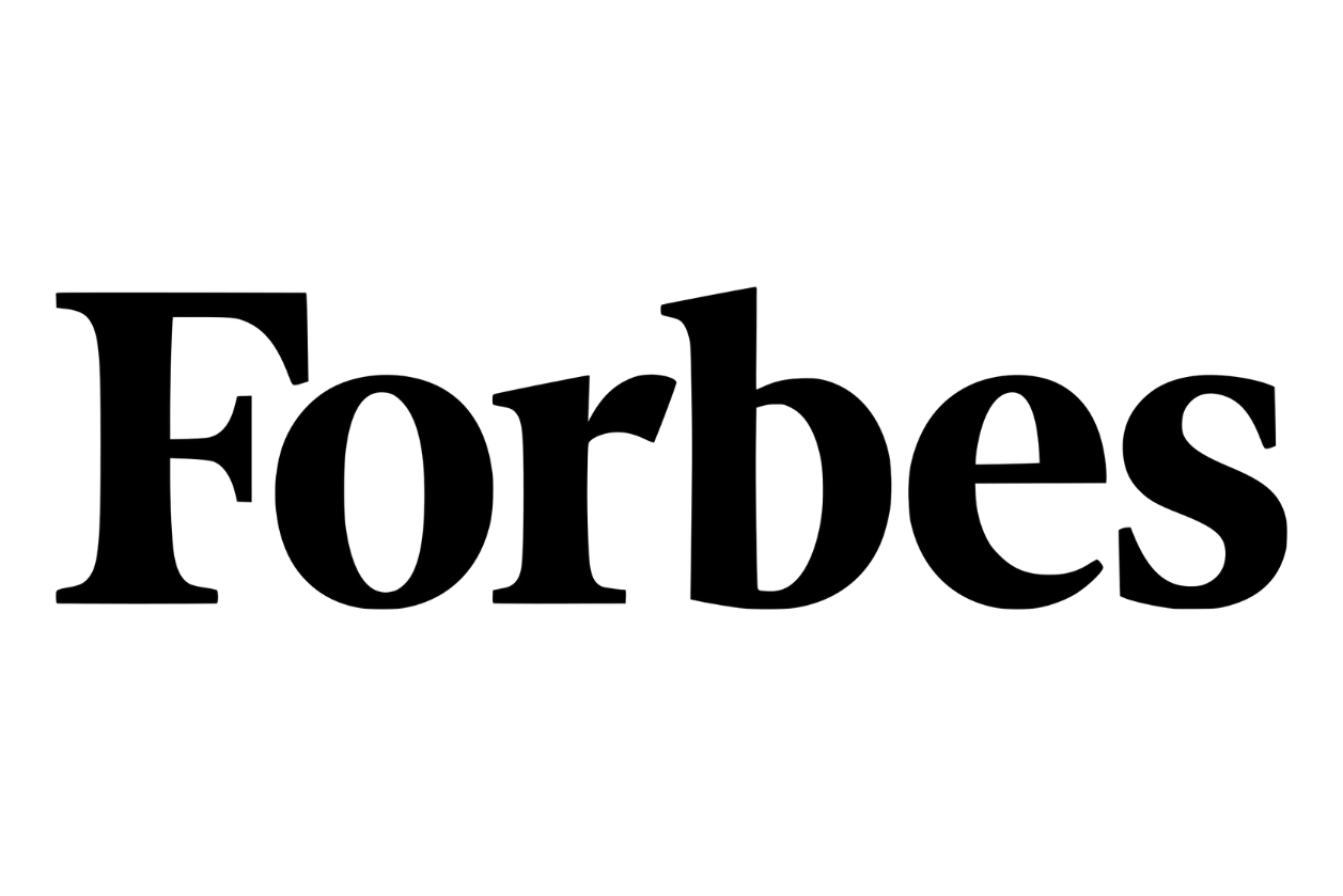 The logo of forbes magazine, featuring its name in bold black letters.